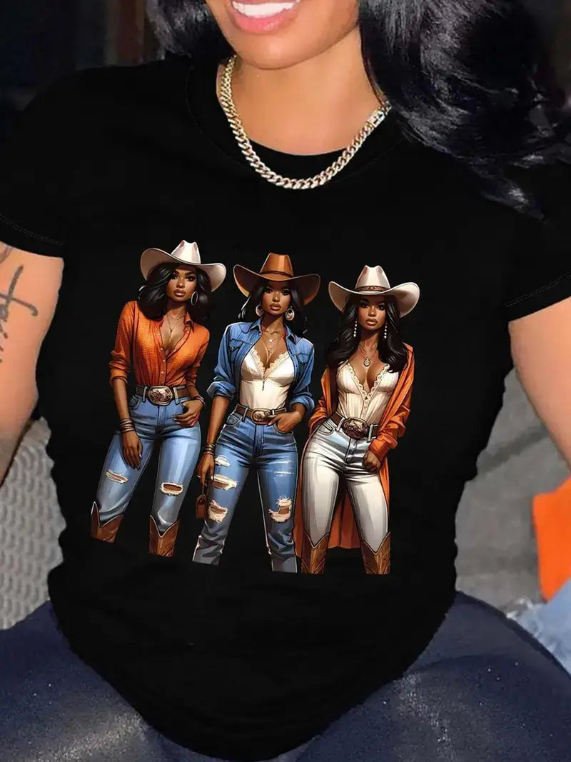 Cowgirl Cutie Graphic Tee – Boots on the Ground Edition